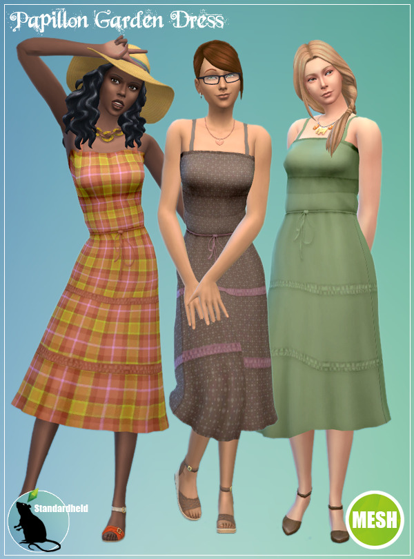 Sims 4 Papillon Garden Dress Recolor at Standardheld