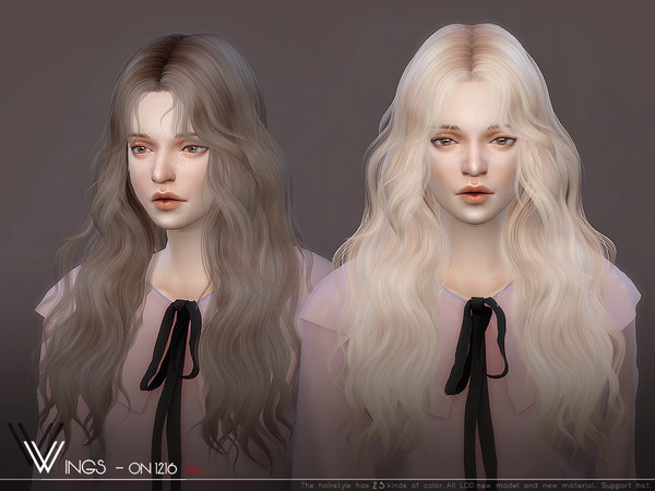 Sims 4 WINGS ON1216 hair by wingssims at TSR