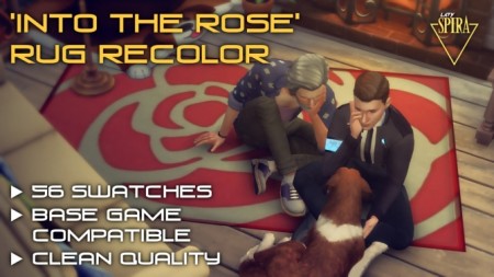 Into The Rose Rug Recolor by LadySpira at Mod The Sims