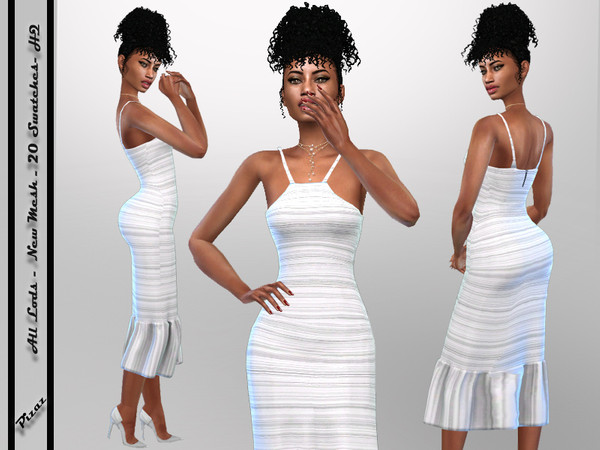 Sims 4 Glamour dress by pizazz at TSR