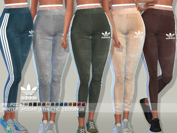 Sims 4 Winter Athletic Leggings by Pinkzombiecupcakes at TSR