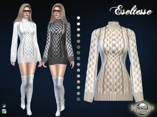 Sims 4 Eseltesse dress by jomsims at TSR