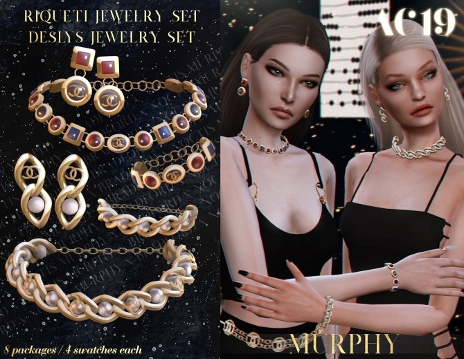 Sims 4 Riqueti and Deslys Jewelry Sets AC 2019   Day 11 by Silence Bradford at MURPHY