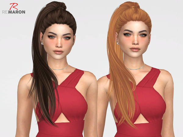 Sims 4 Lemon Drop Hair Retexture by remaron at TSR