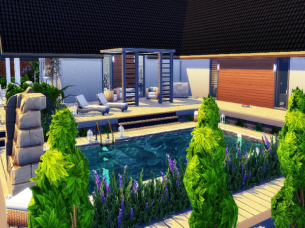 Sims 4 Another great terrace house by GenkaiHaretsu at TSR