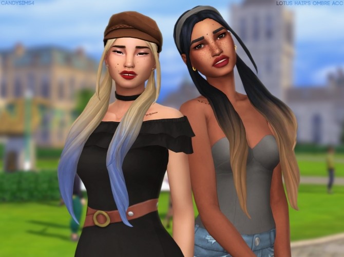 Sims 4 LOTUS HAIR’S OMBRE ACC at Candy Sims 4