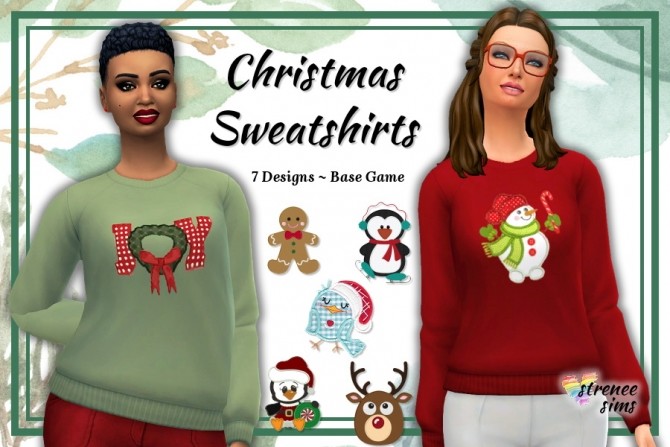 Sims 4 Christmas Sweatshirts & Toddler Shirts at Strenee Sims