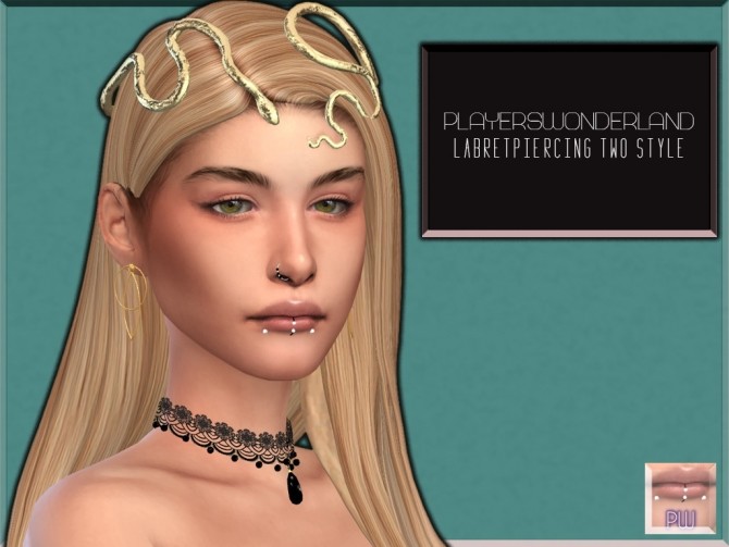 Sims 4 Labret Snake bites Piercing at PW’s Creations