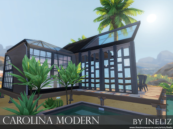 Sims 4 Carolina Modern house by Ineliz at TSR