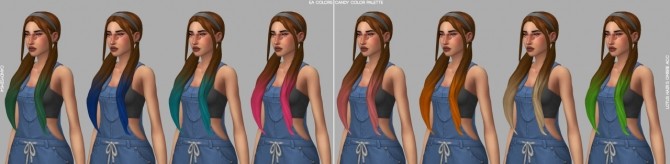 Sims 4 LOTUS HAIR’S OMBRE ACC at Candy Sims 4