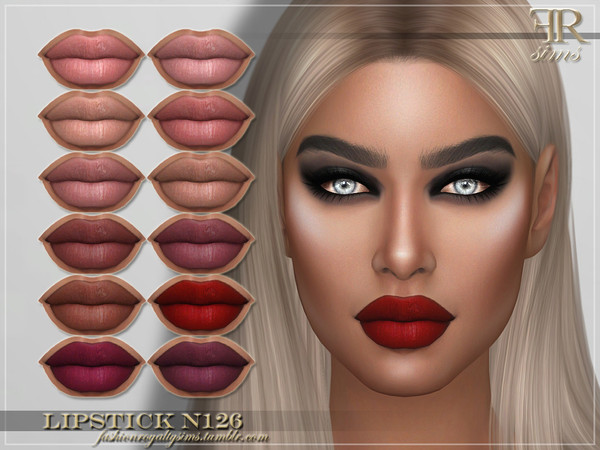 Sims 4 FRS Lipstick N126 by FashionRoyaltySims at TSR