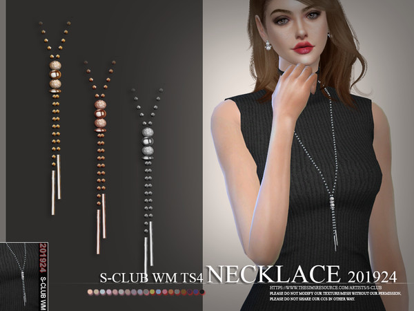 Sims 4 Necklace 201924 by S Club WM at TSR