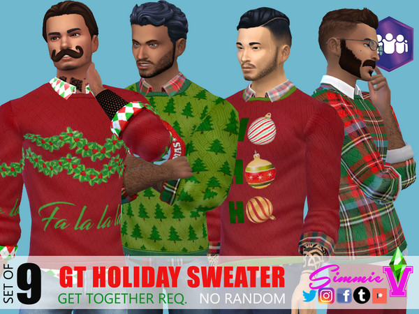 Sims 4 Get Together Holiday Sweater by SimmieV at TSR
