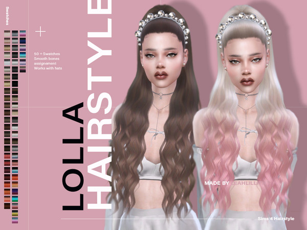 Sims 4 Lolla Hairstyle by Leah Lillith at TSR