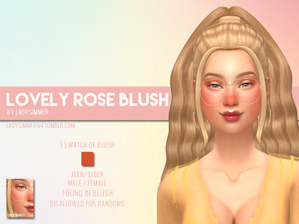 Sims 4 Lovely Rose Blush by LadySimmer94 at TSR