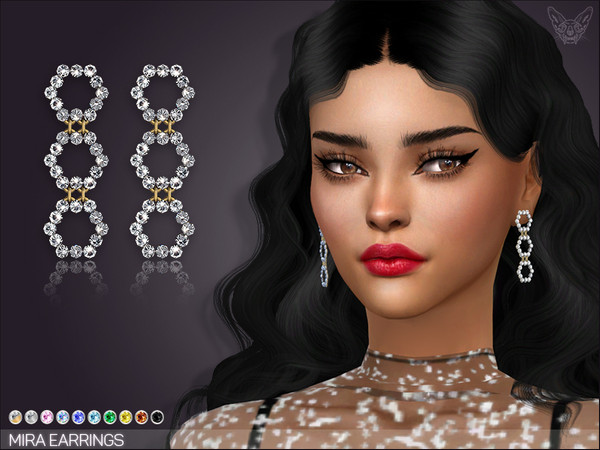 Sims 4 Mira Earrings by feyona at TSR