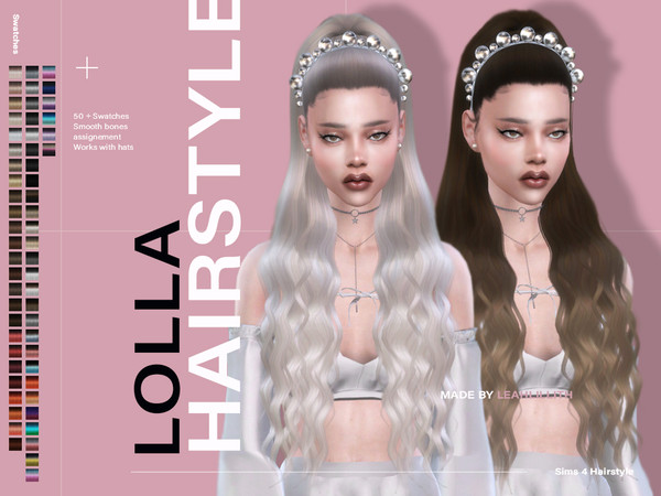 Sims 4 Lolla Hairstyle by Leah Lillith at TSR