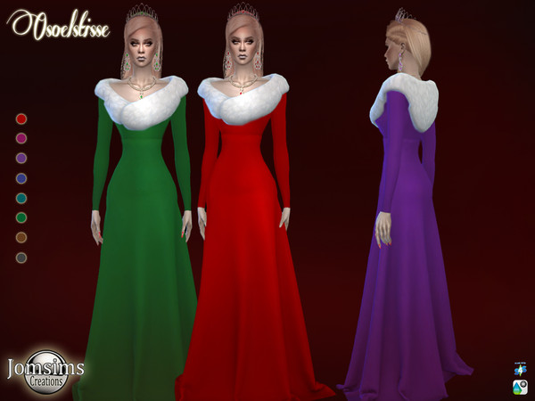 Sims 4 Osoelstisse dress by jomsims at TSR