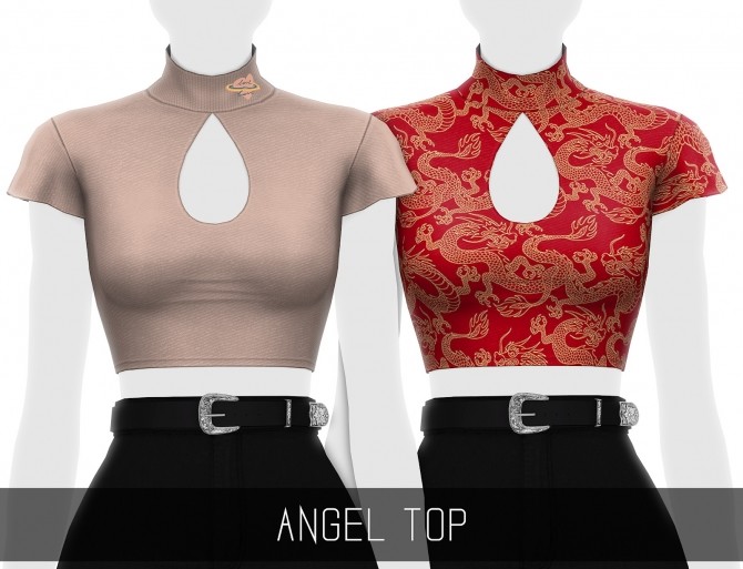 Sims 4 ANGEL TOP at Simpliciaty