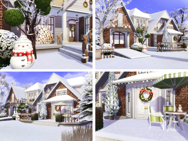 Sims 4 Christmas Eve cozy holiday home by Rirann at TSR