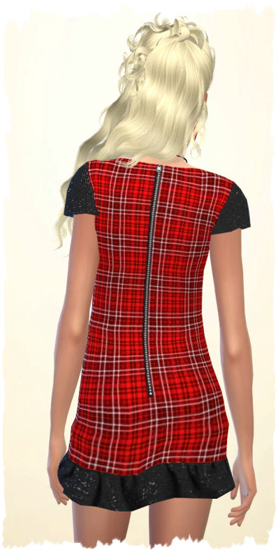 Sims 4 AAS Mini Dress by Chalipo at All 4 Sims
