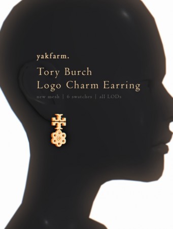 Tory Burch Logo Charm Earrings at Yakfarm