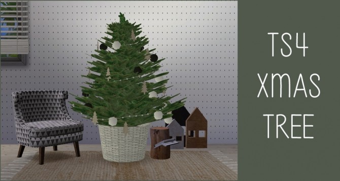 Sims 4 Recolors of Pyszny’s Christmas tree at Riekus13