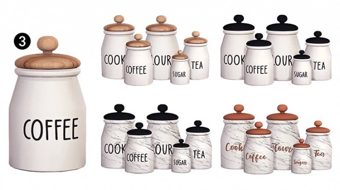 Sims 4 Kitchen Jars Collection by Sooky