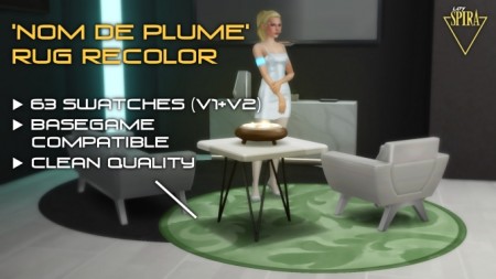 Nom de Plume Rug Recolors by LadySpira at Mod The Sims