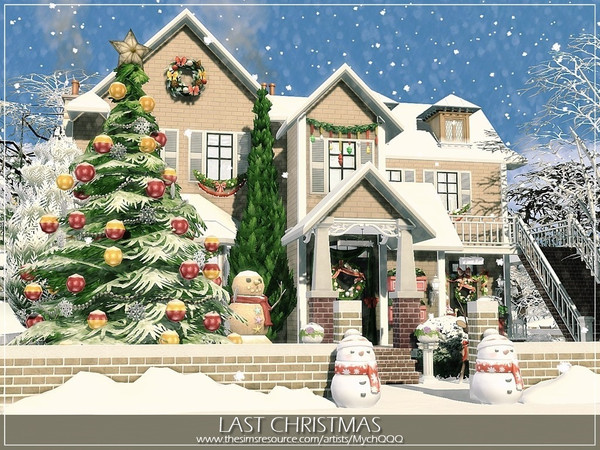 Sims 4 Last Christmas house by MychQQQ at TSR