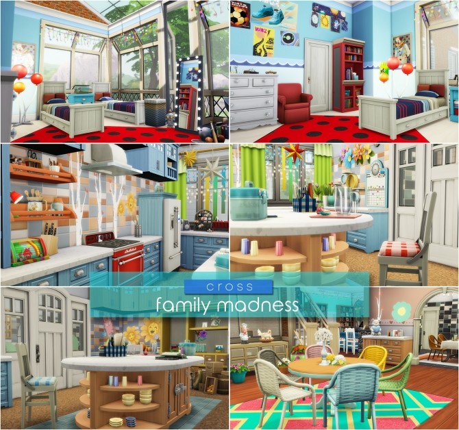 Sims 4 Family Madness house by Praline at Cross Design