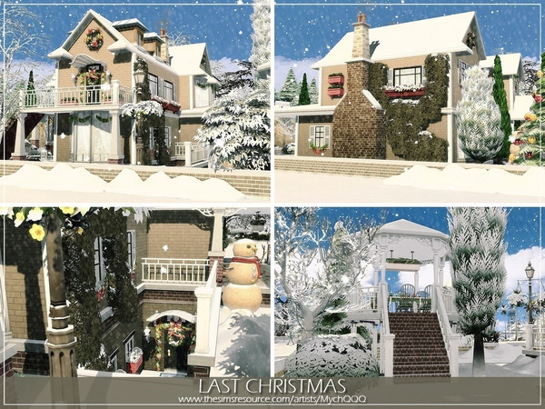 Sims 4 Last Christmas house by MychQQQ at TSR
