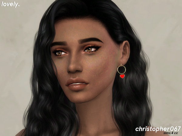 Sims 4 Lovely Earrings by Christopher067 at TSR