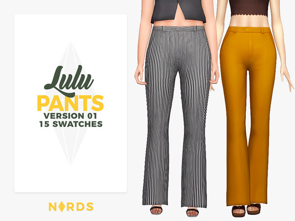 Sims 4 Lulu Pants V1 by Nords at TSR