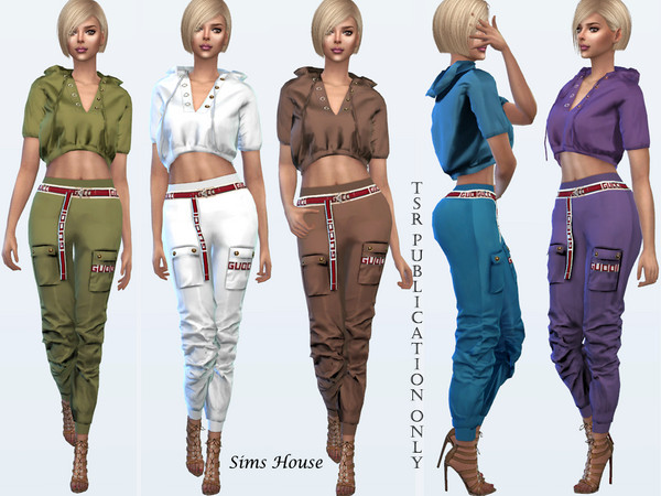 Sims 4 Womens Satin Pants by Sims House at TSR