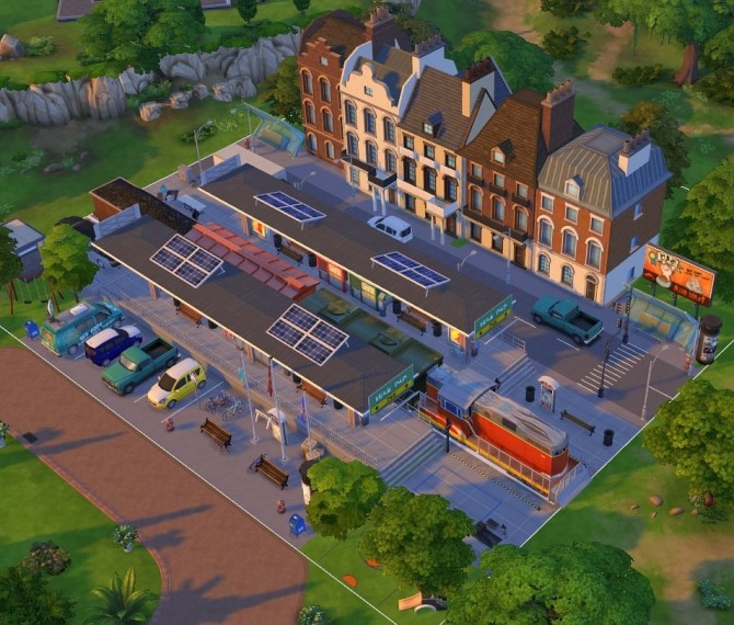 Sims 4 Train station at Fab Flubs