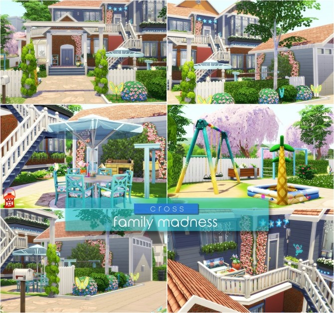 Sims 4 Family Madness house by Praline at Cross Design