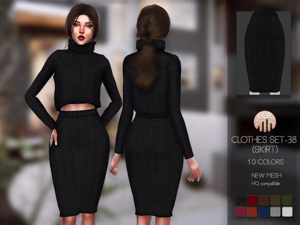 Sims 4 Clothes SET 38 SKIRT BD152 by busra tr at TSR