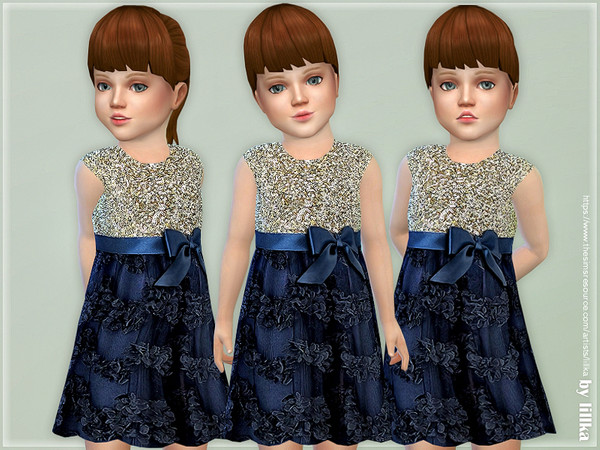 Sims 4 Tazanna Dress for Toddler by lillka at TSR