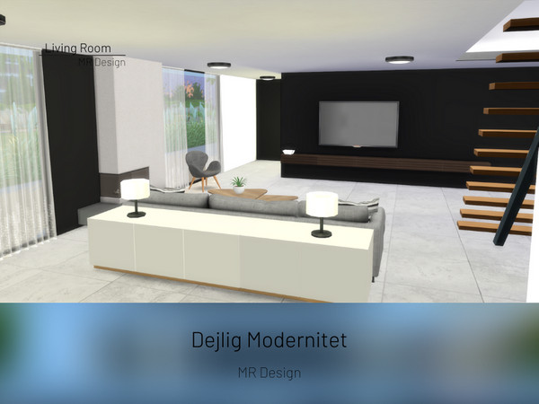 Sims 4 Dejlig Modernitet ultra modern home by MR Design at TSR