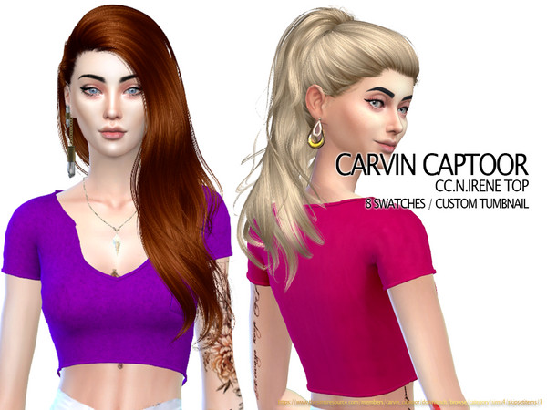 Sims 4 N.Irene Top by carvin captoor at TSR