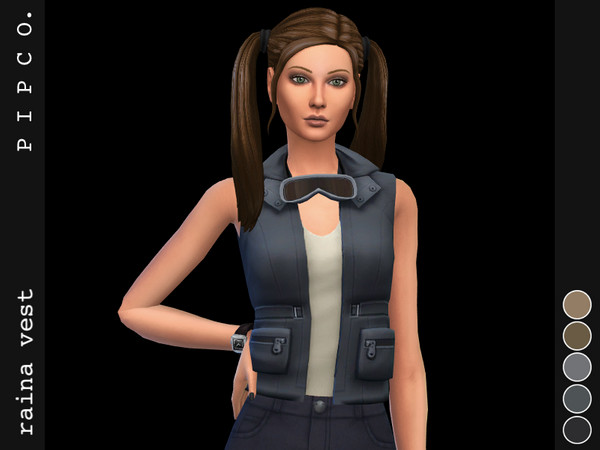 Sims 4 Raina vest by Pipco at TSR