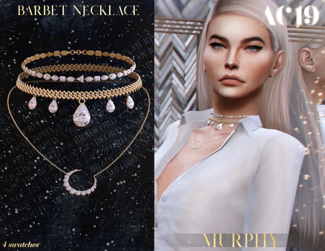 Sims 4 Barbet Necklace AC 2019   Day 14 by Silence Bradford at MURPHY