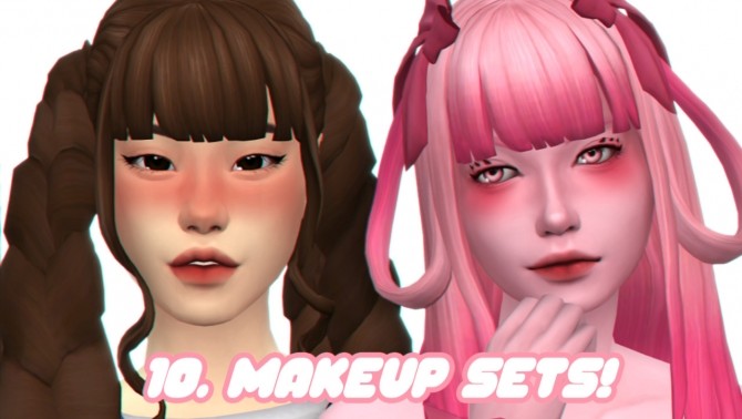 Sims 4 Doll me up! hairs, acc & make up at Simandy