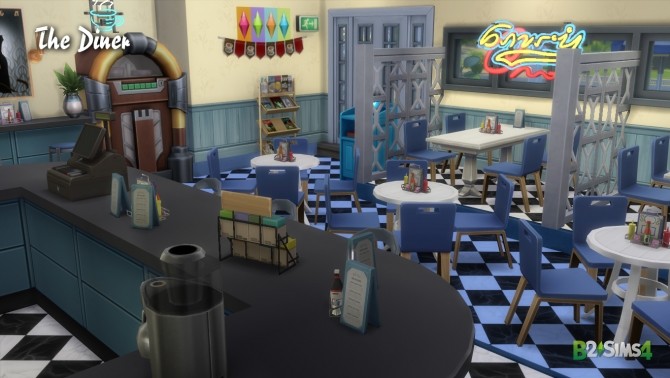 Sims 4 The Bayside Diner by Brunnis 2 at Mod The Sims