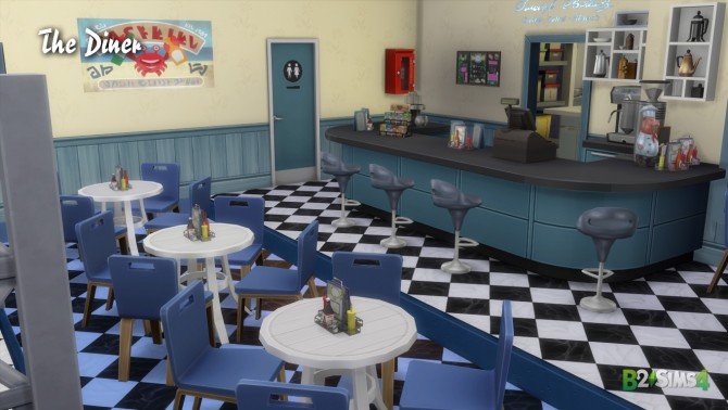Sims 4 The Bayside Diner by Brunnis 2 at Mod The Sims