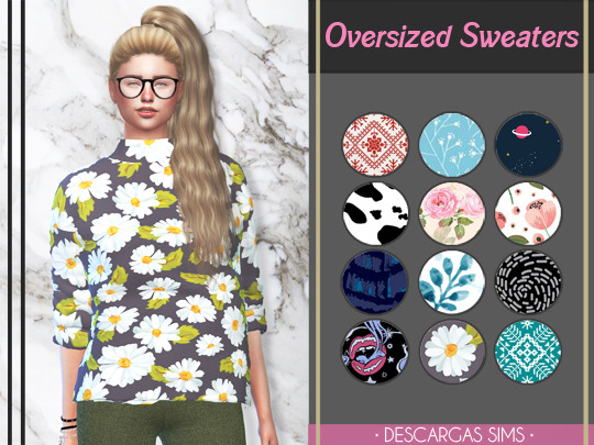Sims 4 Oversized Sweaters at Descargas Sims