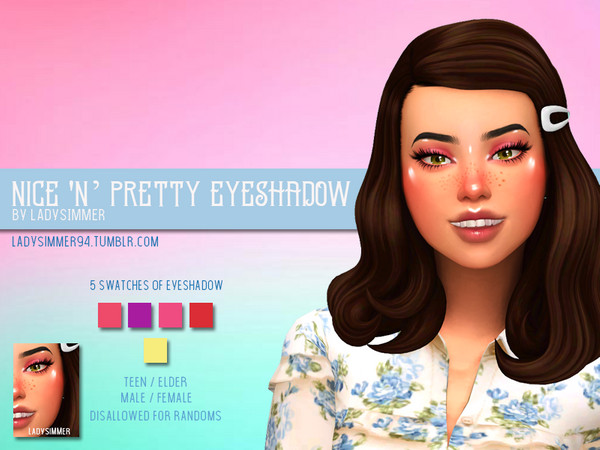 Sims 4 Nice N Pretty Eyeshadow by LadySimmer94 at TSR