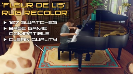 BG Fleur de Lis Rug Recolor by LadySpira at Mod The Sims