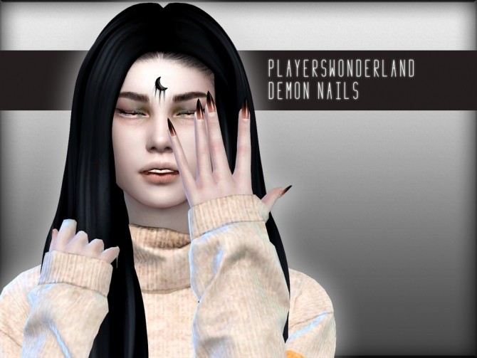 Sims 4 Demon Nails at PW’s Creations